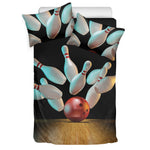 Bowling Strike Print Duvet Cover Bedding Set