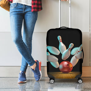 Bowling Strike Print Luggage Cover