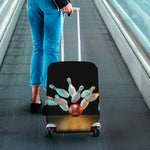 Bowling Strike Print Luggage Cover