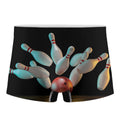 Bowling Strike Print Men's Boxer Briefs