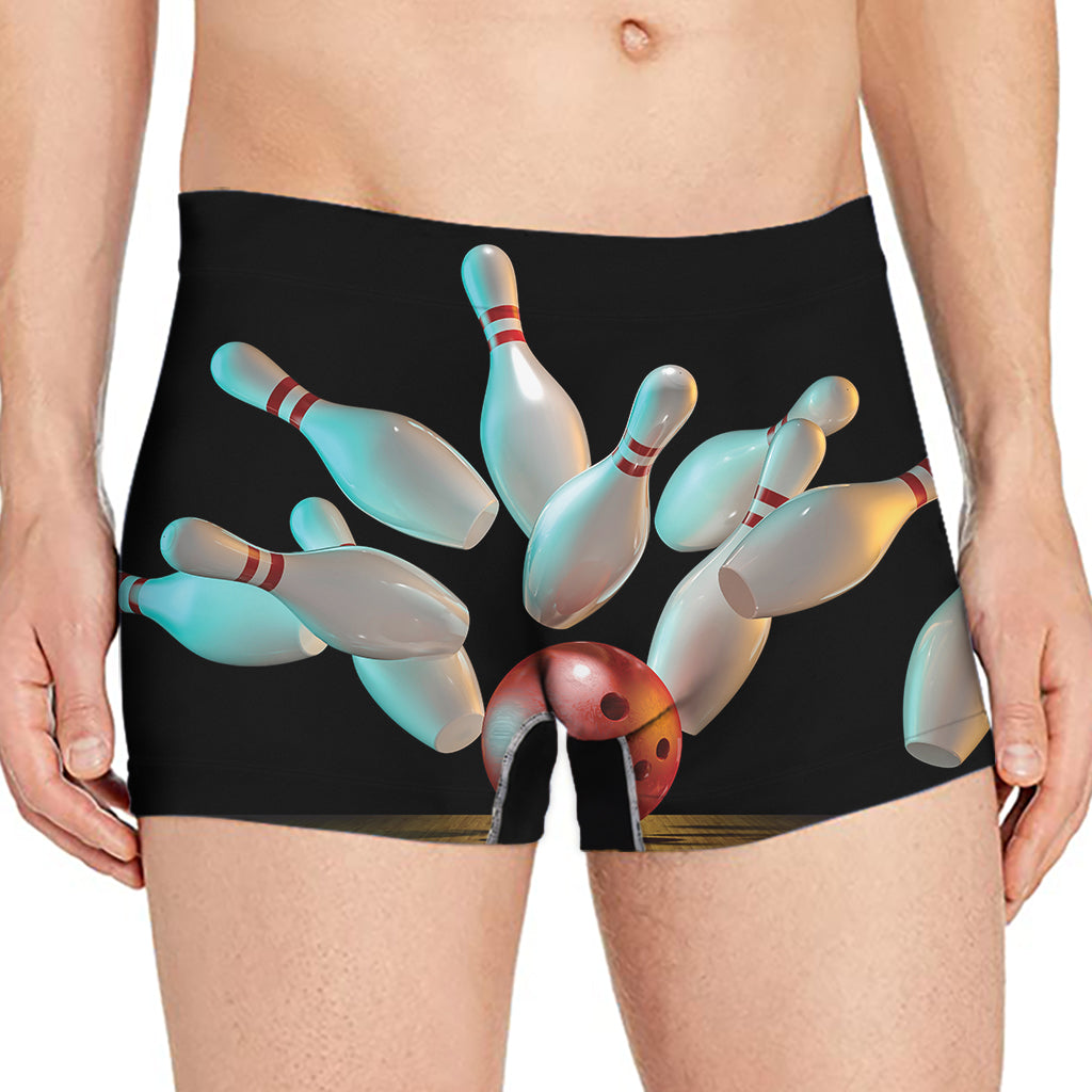 Bowling Strike Print Men's Boxer Briefs