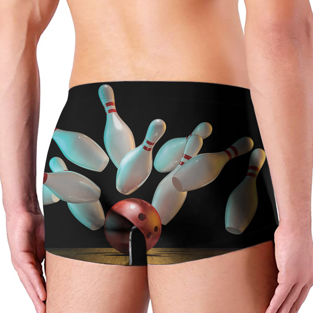 Bowling Strike Print Men's Boxer Briefs