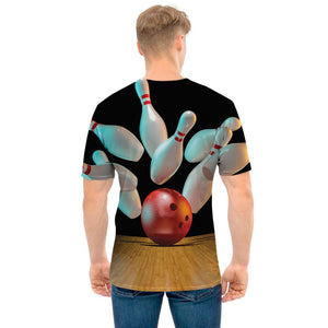 Bowling Strike Print Men's T-Shirt
