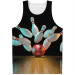 Bowling Strike Print Men's Tank Top