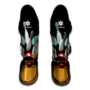 Bowling Strike Print Muay Thai Shin Guard