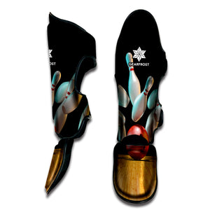 Bowling Strike Print Muay Thai Shin Guard