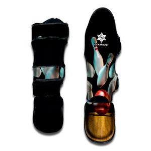 Bowling Strike Print Muay Thai Shin Guard