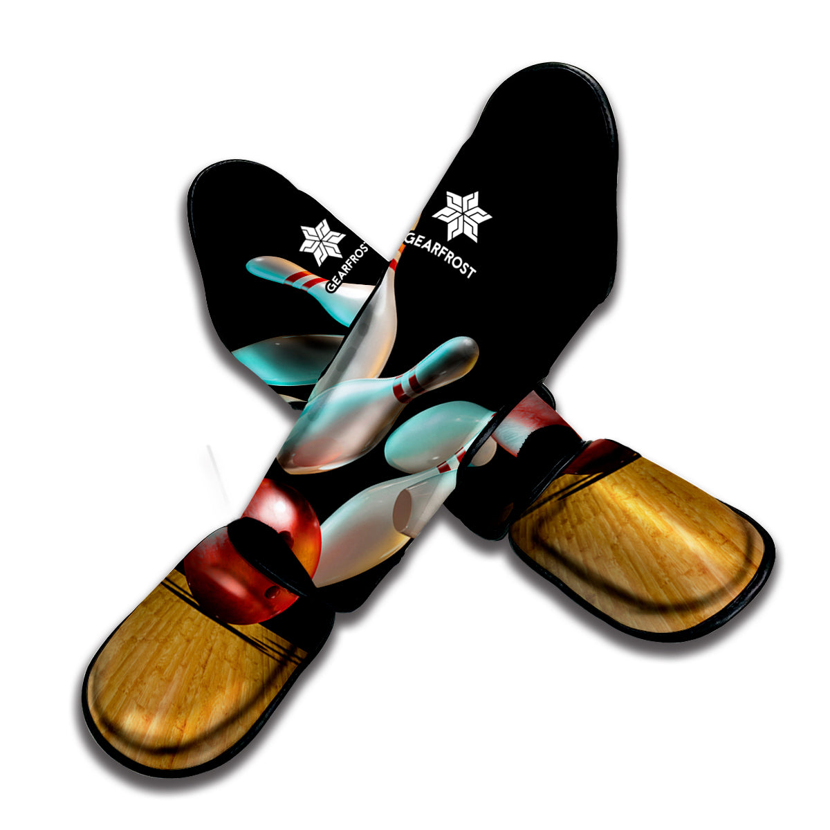 Bowling Strike Print Muay Thai Shin Guard