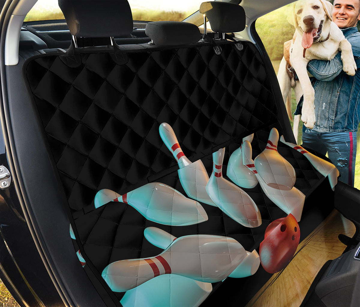 Bowling Strike Print Pet Car Back Seat Cover