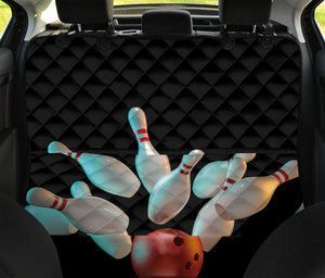 Bowling Strike Print Pet Car Back Seat Cover