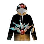 Bowling Strike Print Pullover Hoodie