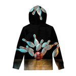 Bowling Strike Print Pullover Hoodie