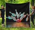 Bowling Strike Print Quilt