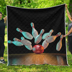 Bowling Strike Print Quilt