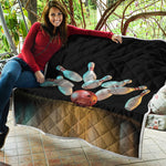 Bowling Strike Print Quilt