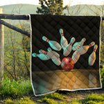 Bowling Strike Print Quilt
