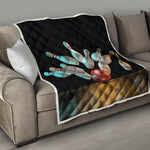 Bowling Strike Print Quilt