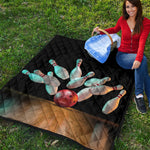 Bowling Strike Print Quilt
