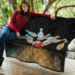 Bowling Strike Print Quilt