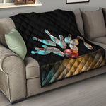Bowling Strike Print Quilt