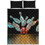 Bowling Strike Print Quilt Bed Set