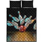Bowling Strike Print Quilt Bed Set