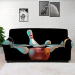 Bowling Strike Print Sofa Cover