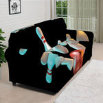 Bowling Strike Print Sofa Cover