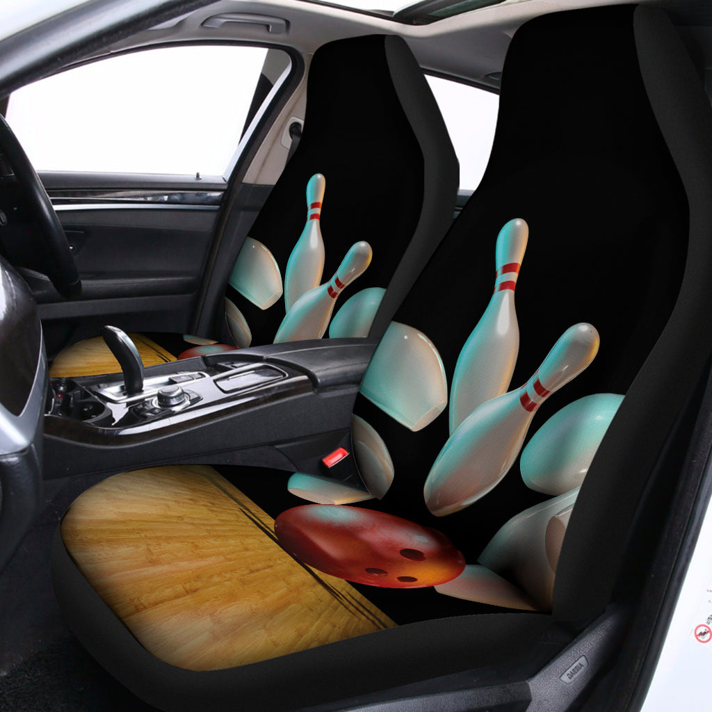 Bowling Strike Print Universal Fit Car Seat Covers