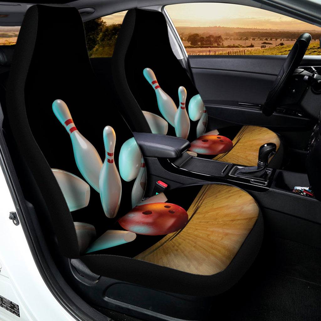 Bowling Strike Print Universal Fit Car Seat Covers