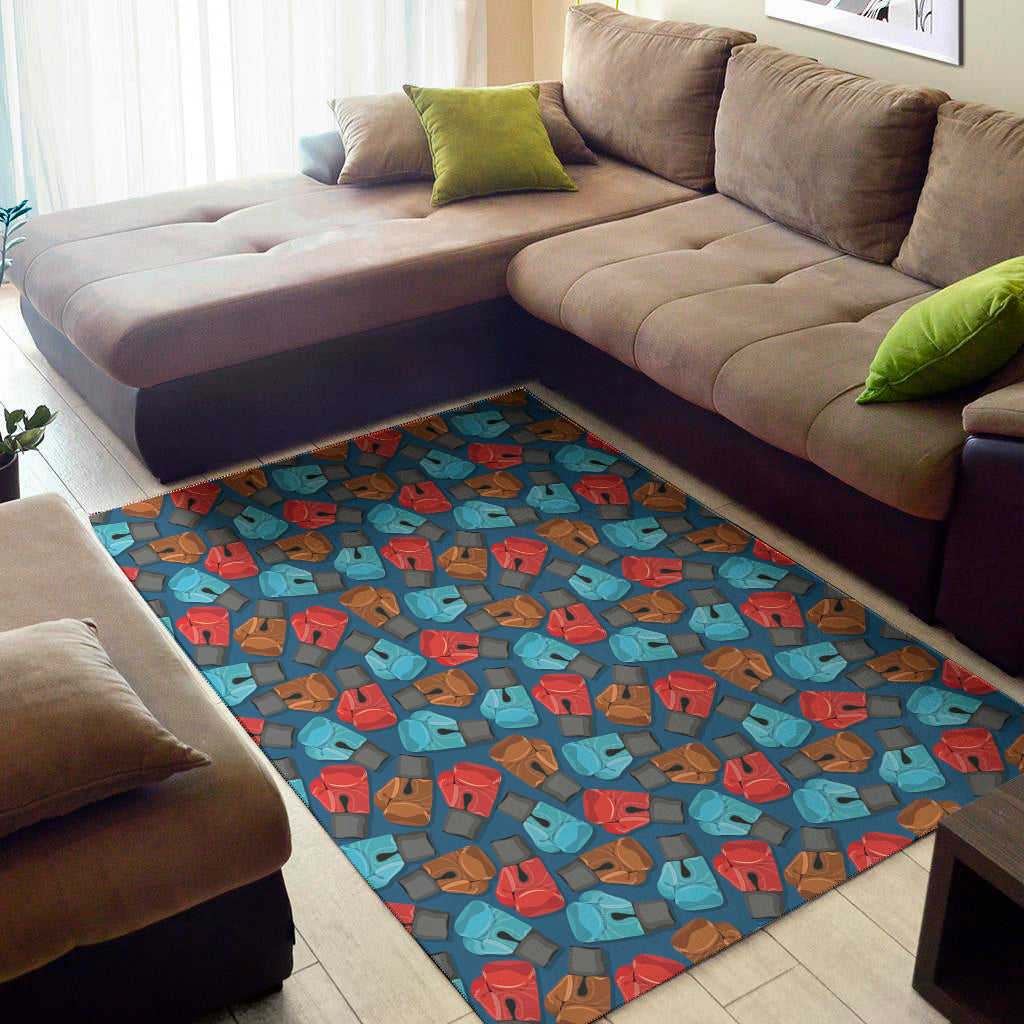 Boxing Gloves Pattern Print Area Rug