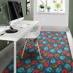 Boxing Gloves Pattern Print Area Rug
