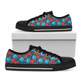 Boxing Gloves Pattern Print Black Low Top Sneakers