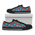 Boxing Gloves Pattern Print Black Low Top Shoes