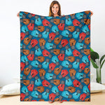 Boxing Gloves Pattern Print Blanket