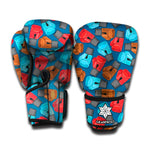 Boxing Gloves Pattern Print Boxing Gloves