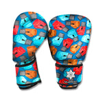 Boxing Gloves Pattern Print Boxing Gloves
