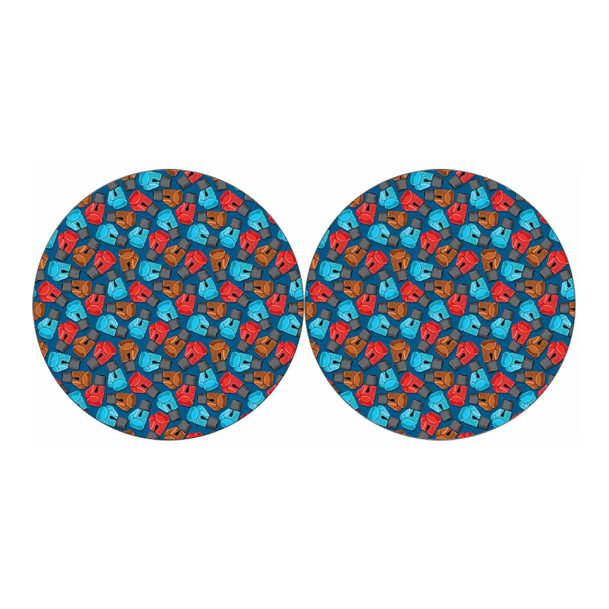 Boxing Gloves Pattern Print Car Coasters