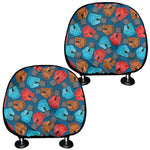 Boxing Gloves Pattern Print Car Headrest Covers