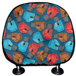 Boxing Gloves Pattern Print Car Headrest Covers