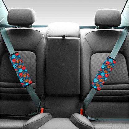 Boxing Gloves Pattern Print Car Seat Belt Covers