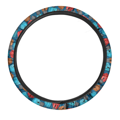 Boxing Gloves Pattern Print Car Steering Wheel Cover