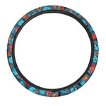 Boxing Gloves Pattern Print Car Steering Wheel Cover