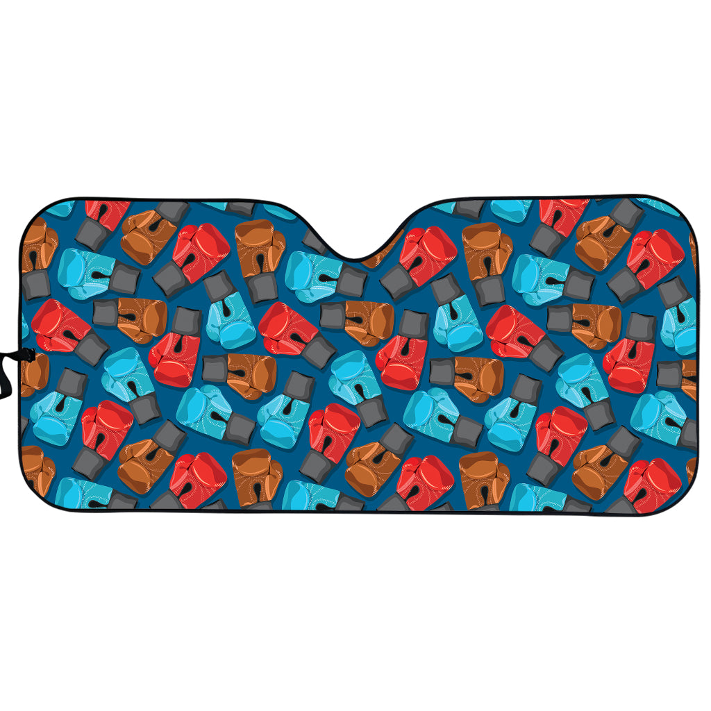 Boxing Gloves Pattern Print Car Sun Shade