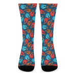 Boxing Gloves Pattern Print Crew Socks