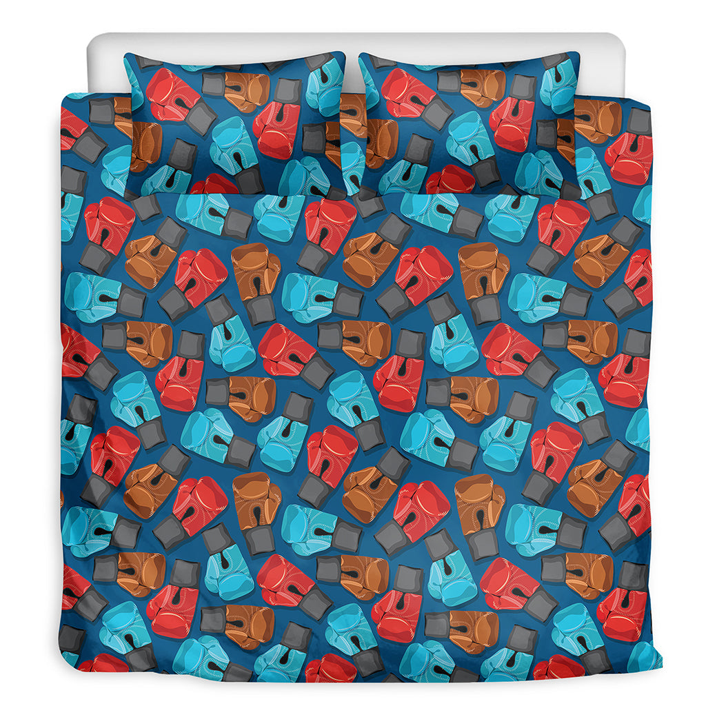 Boxing Gloves Pattern Print Duvet Cover Bedding Set