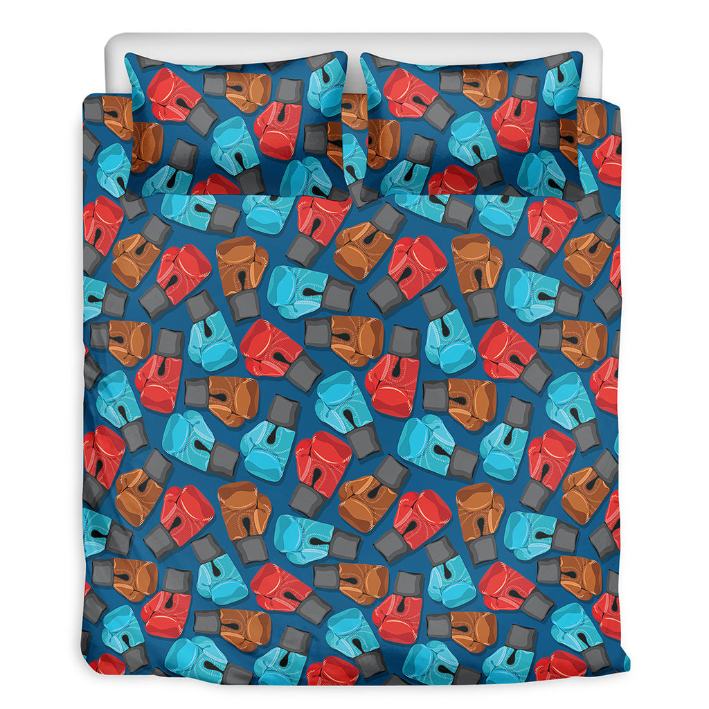 Boxing Gloves Pattern Print Duvet Cover Bedding Set