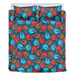 Boxing Gloves Pattern Print Duvet Cover Bedding Set