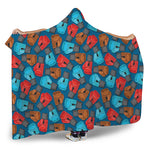 Boxing Gloves Pattern Print Hooded Blanket