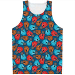 Boxing Gloves Pattern Print Men's Tank Top